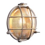 Nordlux Polperro Applique Murale Verre Nickel Satiné | 195mm - IP64 - Convient pour E27