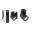 D'Lite Plafond Spot Clio Aluminium Noir Inclinable| Convient pour 1x GU10