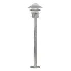 Nordlux Blokhus Lampe sur pied Acier et Verre Gris | IP54 - Convient pour E27